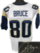 Isaac Bruce signed St. Louis White Custom Stitched Pro Style Football Jersey XL- Bruce Hologram