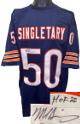 Mike Singletary signed Chicago Navy TB Custom Stitched Pro Style Football Jersey #50 HOF 98 XL- PSA #AG71762