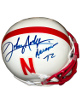 Johnny Rodgers signed Nebraska Cornhuskers Authentic Schutt Mini Helmet Heisman 72- COA