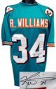 Ricky Williams signed Miami Teal TB Custom Stitched Pro Style Football Jersey XL #34- JSA Witnessed