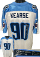 Jevon Kearse signed Tennessee Titans White Reebok NFL Authentic Team Rep Jersey #90 w/ The Freak- Beckett Rev