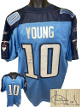 Vince Young signed Tennessee Titans Authentic Reebok Onfield NFL Equipment Jersey #10- Beckett Rev