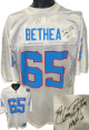 Elvin Bethea Signed Houston Oilers Reebok NFL Equipment Rep Jersey, HOF Logo 03 (Imperfect) Beckett Rev