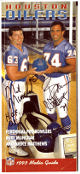 Bruce Matthews & Mike Munchak dual signed Houston Oilers 5x10.75 1993 Perennial Pro Bowlers Media Guide Promo (HOF) COA