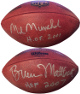 Bruce Matthews & Mike Munchak dual signed Official NFL New Duke Football w/ HOF- PSA #2N73539 (Oilers/Titans)