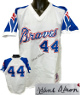 Hank Aaron signed Atlanta Braves 1974 Authentic Mitchell & Ness Cooperstown Collection MLB Jersey- Beckett Review (Size 48)