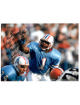 Warren Moon signed Houston Oilers 8.5X11 Photo #1 w/ HOF 06 To Bob COA (Exclusive Oiler Team Image)