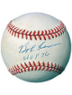 Bob Lemon signed ROAL Rawlings Official American League Baseball HOF 76- COA (Cleveland Guardians)