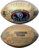 1999 Tennessee Titans Inaugural Season Logo NFL Football 9 sigs Beckett (Fisher/Kearse/Wycheck/Bishop/Neal)