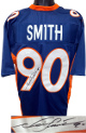 Neil Smith signed Denver Navy Custom Stitched Pro Style Football Jersey #90 XL- JSA Witnessed #WIT674113