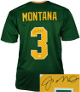 Joe Montana signed Notre Dame Green TB Custom Stitched College Football Jersey XL- JSA