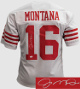 Joe Montana signed San Francisco White TB Custom Stitched Pro Style Football Jersey XL- JSA