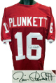 Jim Plunkett signed Stanford Red Custom Stitched College Football Jersey XL- JSA Witnessed #W878767 (Heisman)