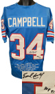 Earl Campbell signed Houston Custom Stitched Pro Style Football Jersey Career Stat Jersey HOF 91 JSA Witnessed