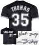 Frank Thomas signed Chicago Black Custom Stitched Pro Baseball Jersey HOF 2014 XL- JSA Witnessed