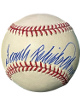 Frank Robinson signed Official Rawlings Major League Baseball HOF 82- COA (Baltimore Orioles)