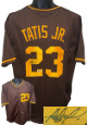 Fernando Tatis, Jr. signed San Diego Brown Custom Stitched Baseball Jersey- Beckett (Approx Size M)