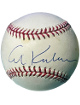 Al Kaline signed Official Rawlings Major League Baseball tone spots- COA (Detroit Tigers/HOF)