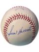 George Hendrick signed Official Rawlings Major League Practice Baseball imperfect- COA (Cardinals/As/4XAS/72/82 WS Champs)