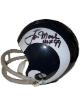 Tom Mack signed Los Angeles Rams Riddell TB 2-Bar Mini Helmet HOF 99 imperfect- COA