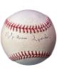 Warren Spahn signed Official Rawlings RONL National League Baseball- COA (Milwaukee Braves/HOF)