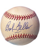 Bob Feller signed Official Rawlings ROAL American League Baseball tone spots- COA (Cleveland/HOF/1948 WS Champ/7X AS)