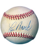 Lou Brock signed Official Rawlings RONL National League Baseball tone spots- COA (Cardinals/HOF/6XAS/2XWSC)