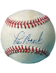 Lou Brock signed Official Rawlings RONL National League Baseball tone spots- COA (Cardinals/HOF/6XAS/2XWSC)