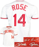 Pete Rose signed Cincinnati White TB Custom Stitched Baseball Jersey Hit King XL- JSA Witnessed