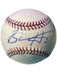 Bill Hall signed Official Rawlings Major League Baseball #2 imperfect- COA (Brewers/Red Sox)