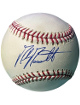 MikeMoustakas signed Official Rawlings Major League Baseball very minor tone- COA (Royals/3X AS/2015 WS Champ)