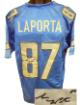 Sam LaPorta signed Detroit Blue Custom Stitched Pro Style Football Jersey #87 XL- Beckett/BAS Witnessed #1W410772