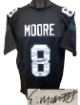 Elijah Moore signed New York Black Custom Stitched Pro Style Football Jersey XL- Beckett/BAS Witnessed #WV31343 (SB XLI Champ)