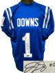 Josh Downs signed Indianapolis Blue Custom Stitched Pro Style Football Jersey #1 XL- Radtke Hologram