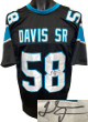 Thomas Davis, Sr. signed Carolina Black Custom Stitched Pro Style Football Jersey XL- JSA #WPP180534