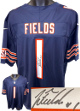 Justin Fields signed Chicago Bears Navy NFL Nike Game Jersey #1 XL- JSA #AU30346