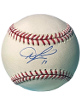 Austin Jackson signed Official Rawlings Major League Baseball #14 tone spots- COA (Tigers/Mariners)