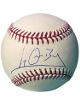 Lyle Overbay signed Official Rawlings Major League Baseball imperfect- COA (Diamondbacks/Brewers)