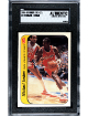 Michael Jordan 1986-87 Fleer Sticker Rookie Card (RC) #8- SGC Graded Authentic Evid of Trimming (Chicago Bulls/HOF/GOAT)