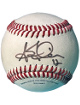 Steve Finley signed Official Wilson Major League Baseball #12 minor tone- COA (5XGG/2XAS/A's/Padres/Diamondbacks)