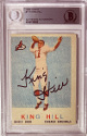 King Hill signed 1959 Topps Card #117- Beckett/BAS Encapsulated (Chicago Cardinals)