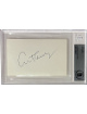 Art Carney signed 3x5 Index Card- Beckett/BAS Encapsulated (The Honeymooners/Harry and Tonto/Academy Awards)