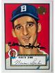 Warren Spahn signed 2001 Topps Archives #33 On Card Auto (Boston Braves/HOF/1952)- COA