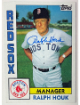 Ralph Houk signed 1984 Topps On Card Auto #381- COA (Boston Red Sox)