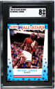 Michael Jordan 1989-90 Fleer All-Star Sticker/Card #3- SGC Graded 8 NM-MT (Chicago Bulls/HOF/GOAT)