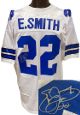 Emmitt Smith signed Dallas Cowboys Official White Wilson TB Authentic NFL Jersey #22  Beckett Rev/COA