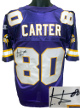 Cris/Chris Carter signed Minnesota Vikings Purple Official Starter TB NFL Authentic Jersey #80- Beckett Rev/COA