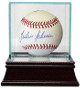 Julio Teheran signed Rawlings Official Major League Baseball w/ Glass Case (Atlanta Braves)