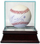 Eduardo Nunez signed Rawlings Official Major League Baseball #26 w/ Glass Case (blue sig) (Boston Red Sox)