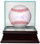 Austin Jackson signed Official Major League Baseball w/Glass Case- Steiner Hologram (Cleveland Indians)